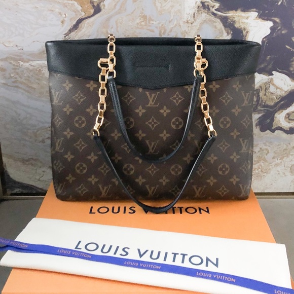Louis Vuitton Monogram Pallas Black Shopping Tote - Picture 4 of 8